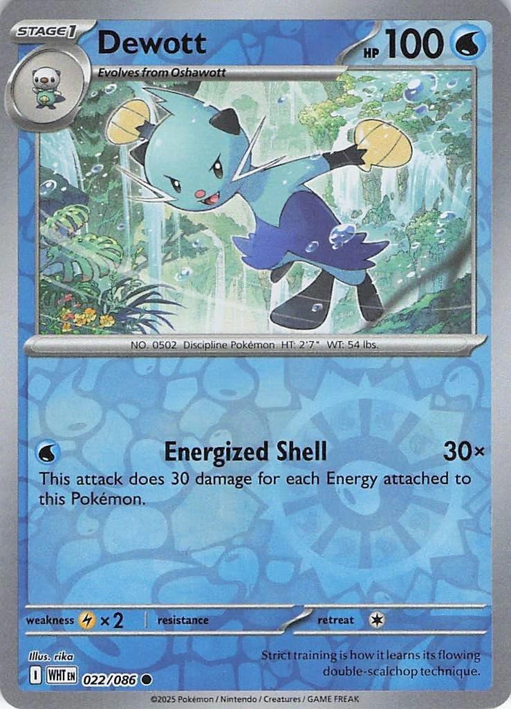 White Flare Dewott [Reverse] Pokémon card